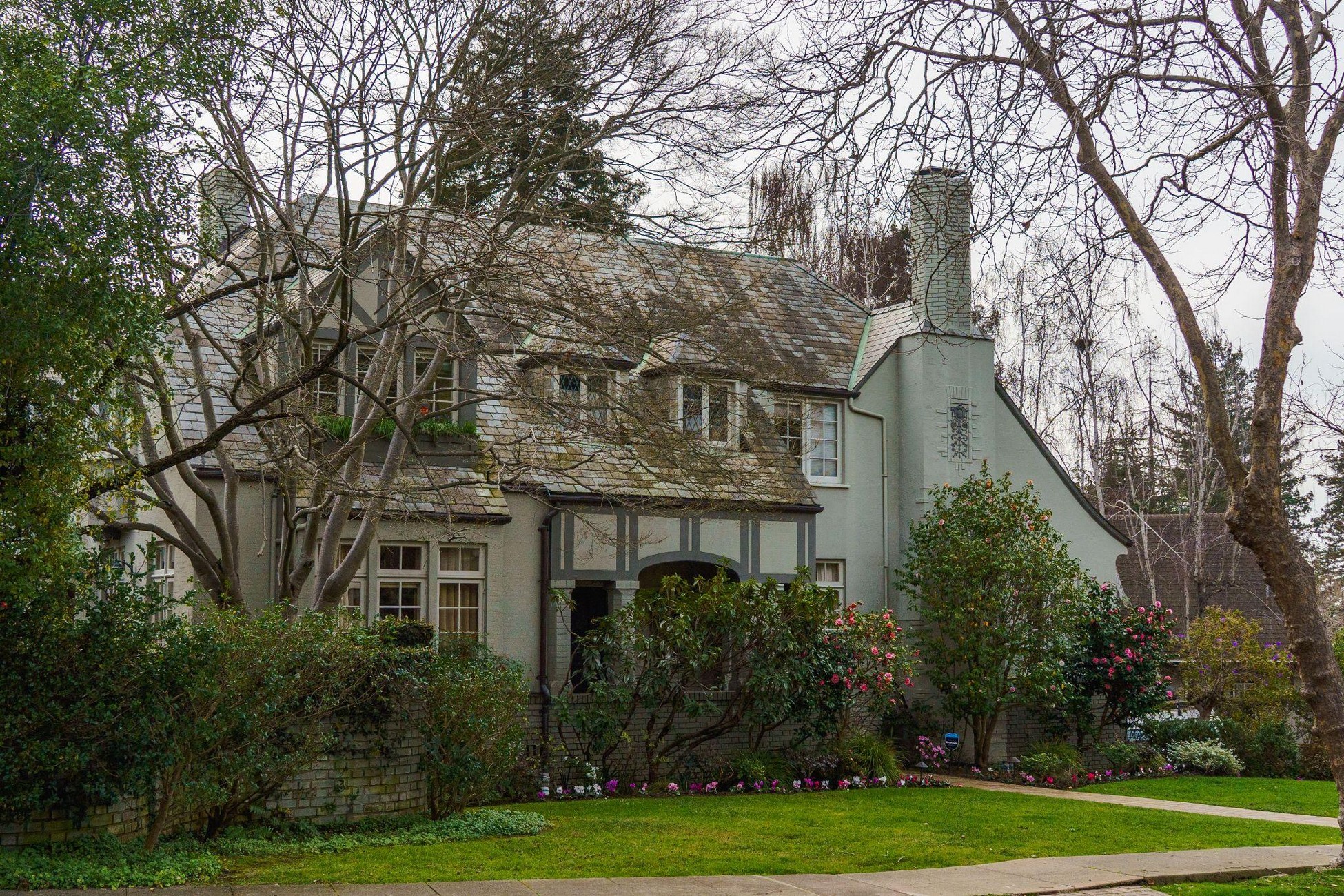 Older suburban home with mature trees