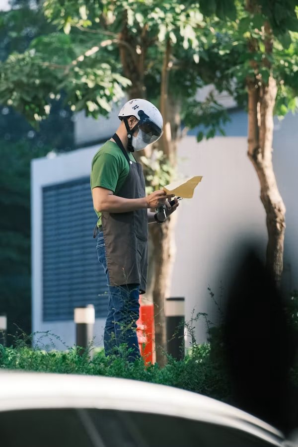 Pest control company in the Central Valley inspecting a residential property